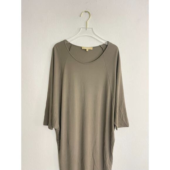 Michael Kors Made in Italy Dress 2 Brown Pullover Shirt Tunic Relaxed Fit - Picture 2 of 8